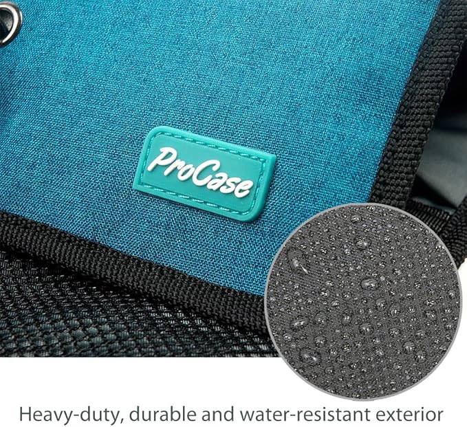 ProCase Electronic Organizer Cord Pouch, Travel Cable Charger Phone Accessories Bag Organizer Roll up Tech Carrying Case for USB Cables SD Memory Cards Earphone Flash Hard Drive -Green