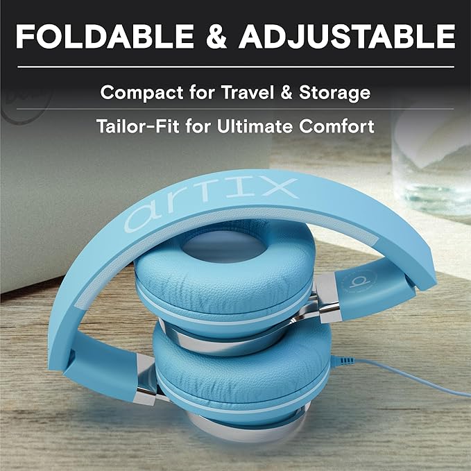 ARTIX CL750 USB C Wired Headphones with Mic & Volume Control Noise Isolating for iPhone 15-17, Samsung Computer Earphones Wired, On-Ear with Wire, Plug in and Play