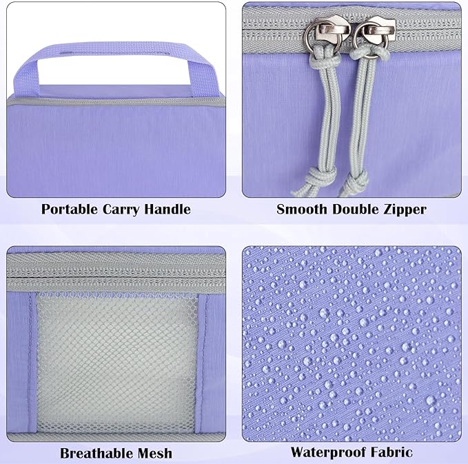 Extra Large Compression Packing Cubes for Travel Essentials, 2 Set Expandable Travel Cubes for Packing Compression Bags Luggage Suitcase Organizer, Purple