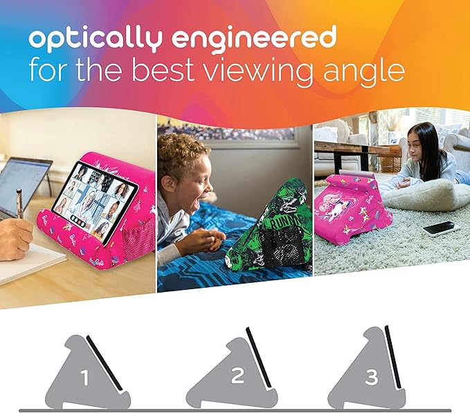 Flippy Tablet Pillow Stand - Cushion Tablet Stand & Holder, Bed Support for Lap and Desk, Compatible with Phone & Book Reading: Kindle, iPad Pro, iPhone & Samsung - Barbie