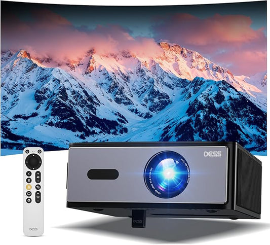 [Built-in Electric Bracket] Smart projector,Outdoor Projector With Wifi And Bluetooth,Full HD 1080P Native，Portable Porjector With Auto Focus&Keystone ,Movie Projector For Indoor&Outdoor Dess C4 Pro