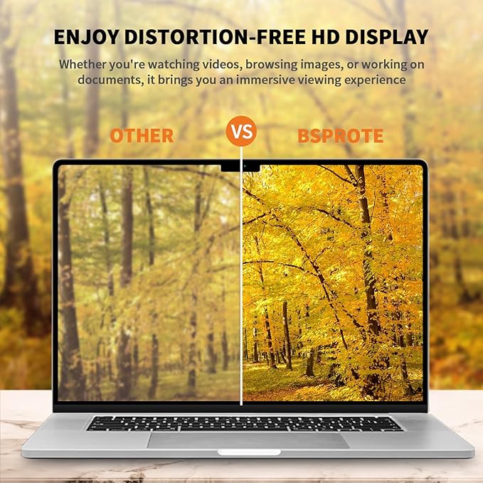 Privacy Screen for MacBook Air 13.6 & 13 Inch (2022-2025, M2, M3, M4), Anti-Spy Removable Laptop Privacy Filter Shield for Mac 13'' Model A2681 A3113 A3240