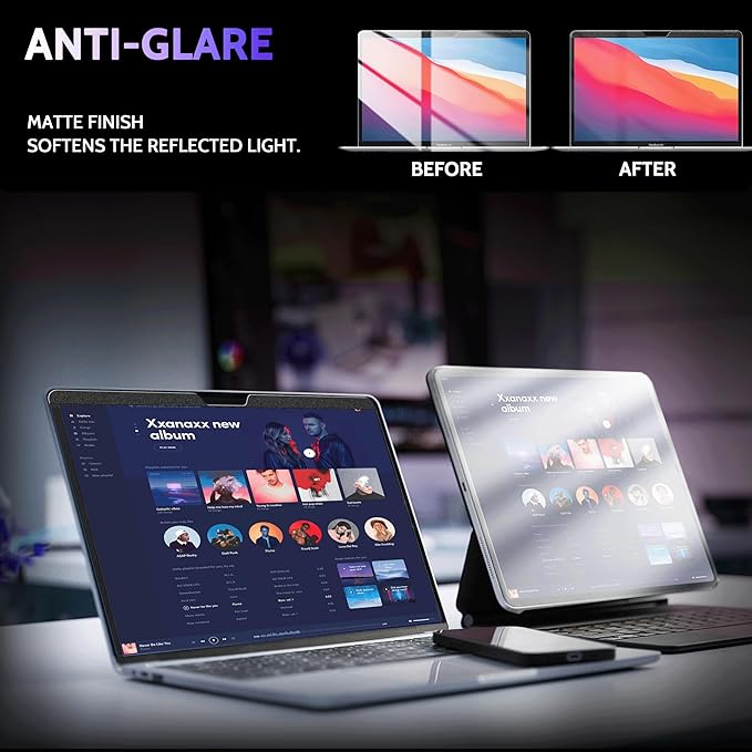 Magnetic Anti Blue Light Screen Protector for MacBook Air 13 Inch (2018-2021, M1), Removable Glare Filter for 13.3" Mac Laptop Computer