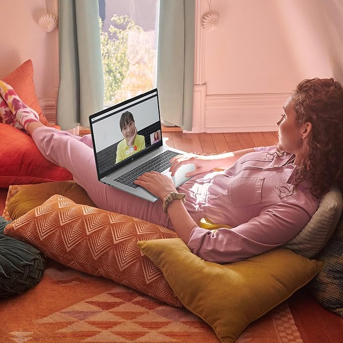 HP 17 Laptop Business, 17.3" FHD IPS Display, 16GB RAM, 1.5TB Storage (1TB SSD + 500GB Ext Drive), 6-Core AMD Ryzen 5 Processor, Lifetime Microsoft Office, Long Battery, MarxsolAccessory, Win 11 Pro