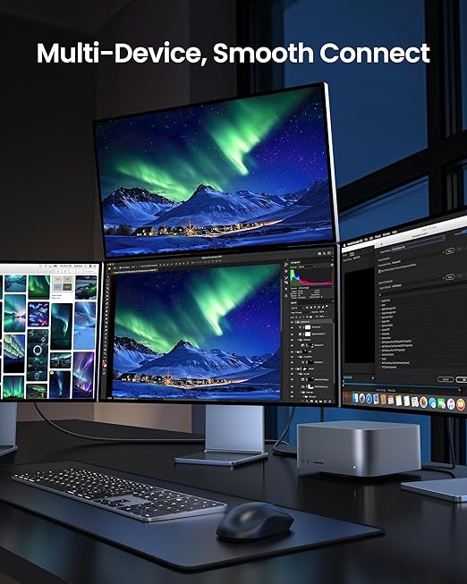 Silkland 80Gbps USB 4 for Thunderbolt 5 Cable 1.6FT, up to 120Gbps Bandwidth for Dual 8K, 240W PD 3.1 Charging, Braided USB C Data Cable Compatible for Thunderbolt 4/5, SSD, MacBook Pro,iPhone 17,Dock