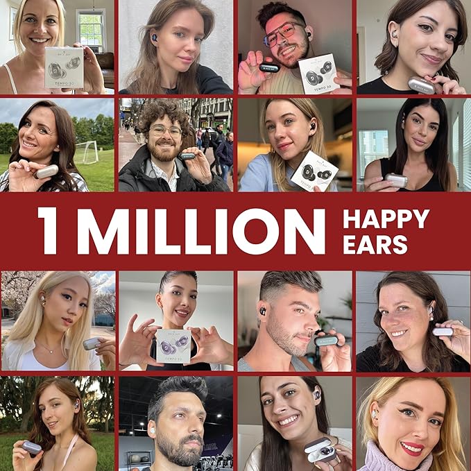 Back Bay Audio Tempo 30 Wireless Earbuds for Small Ears - Award-Winning Sound, Sweatproof Bluetooth Earbuds, Comfortable Ear Buds for Women, Red Earphones Small Ear Canals, Long Battery Headphones