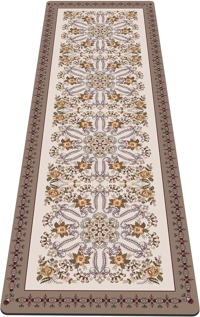 nuveti Yoga Mat Print Extra Thick TPE Non Slip Fitness Exercise Mat with Carrying Bag,72"x24" Extra Thick 6MM Exercise & Workout Mat for Yoga, Pilates Fitness and Floor Exercises