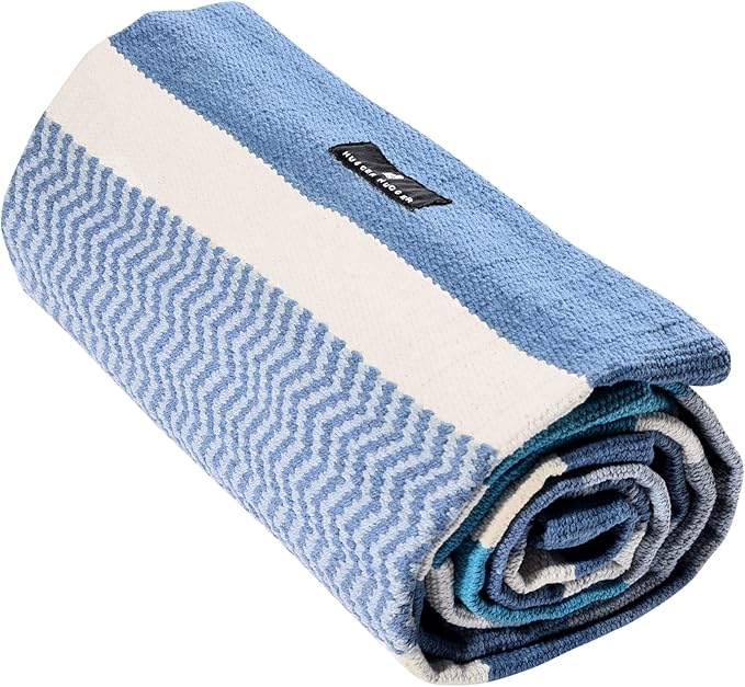 Hugger Mugger Cotton Yoga Rug - Absorbent, Grippy Tight Weave, Ashtanga and Hot Yoga Rug, Helps with Slippery Hands and Feet
