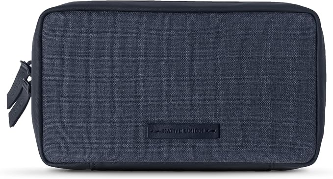 Native Union Stow Organizer – Premium Travel Tech Kit Crafted with Durable Canvas – Keep Essentials Organized with Flexible Storage & Quick-Access Pocket for Cables, Chargers, SIM Card & More (Indigo)