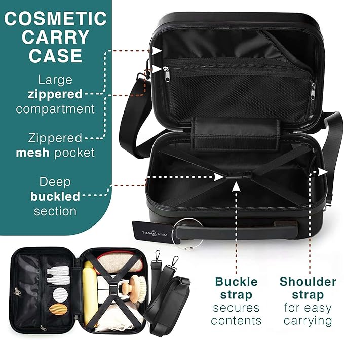 Luggage Sets 3 Piece, 22 Inch Carry on Luggage and 28 Inch Suitcases with Wheels Spinner, Durable Hard Shell Suitcase Set, Expandable Travel Suitcase, Black