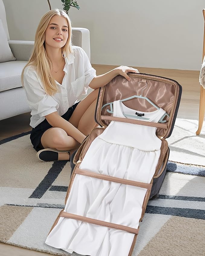 LOVEVOOK Travel Backpack for Women Men with Garment Bag, 50L Carry on Backpack as TSA Personal Item Flight Approved, Luggage Daypack Fits 17.3" Laptop, Overnight Business Weekender Travel Essential