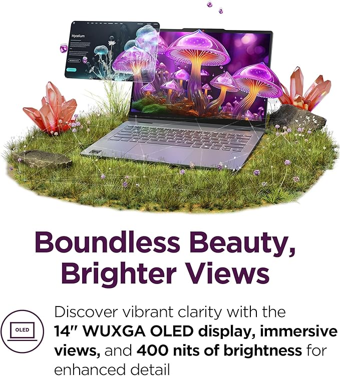 Lenovo IdeaPad 5X 2-in-1 Copilot+ Extra-Long Battery Life 14" WUXGA FHD+ OLED Touch Display 16GB Memory 512GB Storage Snapdragon X Plus 8-core Processor Windows 11 Home, Pen Included, Luna Gray