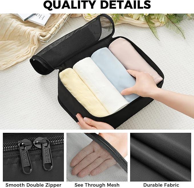 BAGAIL 9 Set Packing Cubes Luggage Packing Organizers for Travel Accessories