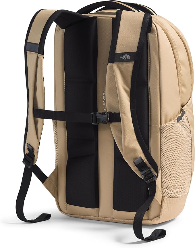THE NORTH FACE Vault Everyday Laptop Backpack | Commuter Travel Bag with Water-Repellent Finish, Spacious Main Compartment, Khaki Stone/TNF Black, One Size