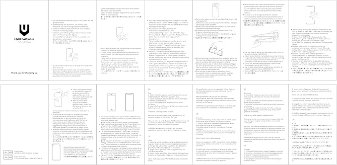 UNBREAKcable 3-Pack Screen Protector for iPhone 15, Double Shatterproof Tempered Glass [Easy Installation Frame] [9H Hardness] [99.99% HD Clear] [Case Friendly] for iPhone 6.1 inch