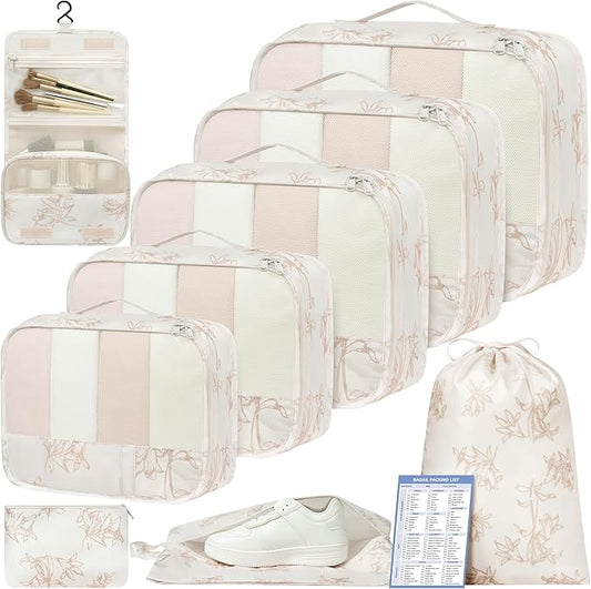 BAGAIL 9 Set Packing Cubes Luggage Packing Organizers for Travel Accessories