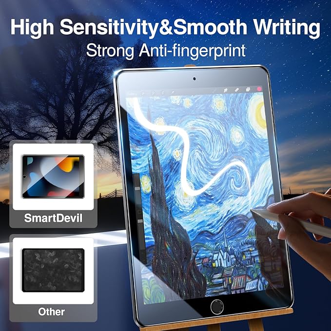 SMARTDEVIL Screen Protector for iPad 9th 8th 7th Generation (2021/2020/2019, 10.2 inch) with Easy Installation Frame, 9H Clear Tempered Glass Film, Anti-Shatter, 2 Pack