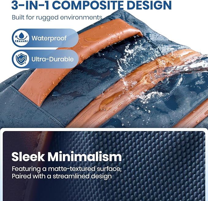 Fanwoli Vacuum Travel Backpack, Carry On Luggage with TSA Lock & Anti Theft Zipper, 60L Expandable Airback with Compression Pump, Waterproof Laptop Bag Ideal for Flight & Business,Blue