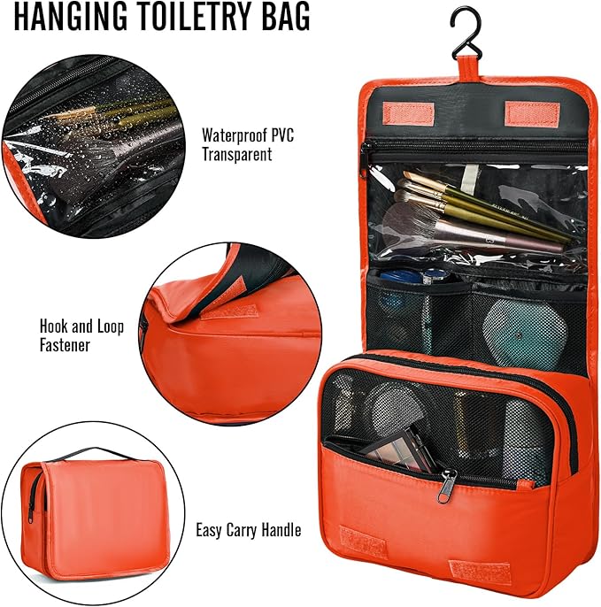 Veken 8 Set Packing Cubes for Travel Essentials, Suitcase Organizer Bags in 4 Sizes, Carry-On Luggage Accessories with Large Laundry & Hanging Toiletry Bag, Must-Have for Airplane, Road Trip & Camping