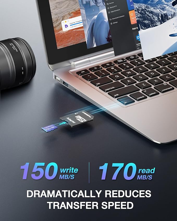 512GB LT100 microSDXC UHS-I Memory Card with Adapter - up to 170MB/s, C10, U3, V30, 4K, A2, Micro SD Card for Smartphones, Tablets, Cameras, Gaming Consoles, and Drones (1 Pack)