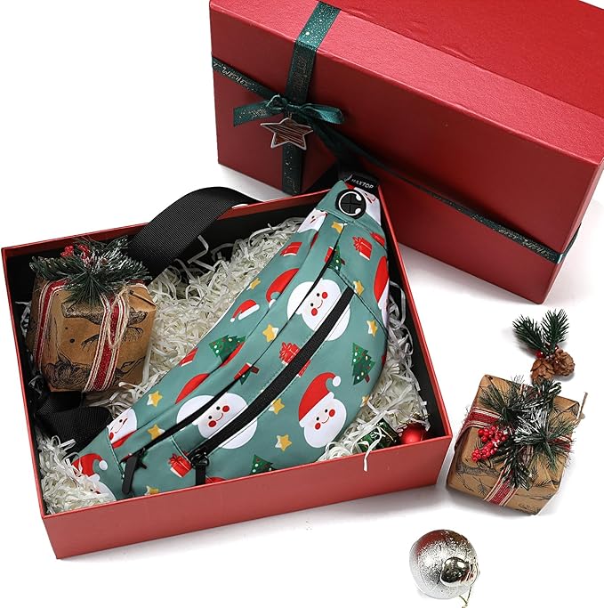 MAXTOP Large Crossbody Fanny Pack with 4-Zipper Pockets,Gifts for Enjoy Sports Festival Workout Traveling Running Casual Hands-Free Wallets Waist Pack Phone Bag Carrying All Phones