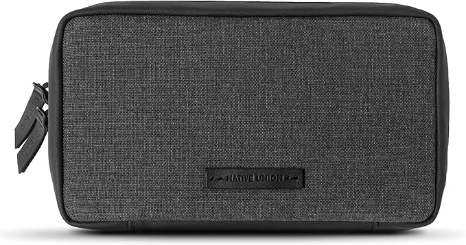 Native Union Stow Organizer – Premium Travel Tech Kit Crafted with Durable Canvas – Keep Essentials Organized with Flexible Storage & Quick-Access Pocket for Cables, Chargers, SIM Cards & More (Slate)