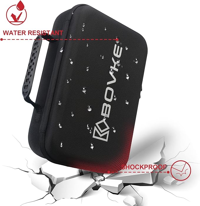 BOVKE Travel Cable Organizer Hard Protective Case