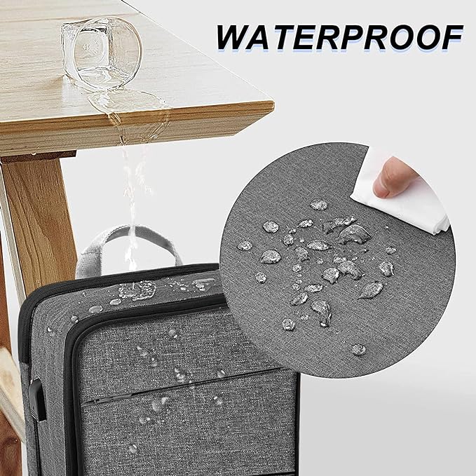 ZINZ Slim & Expandable Laptop Backpack Water Resistant Travel Backpack Compatible with MacBook Air/Pro 13-14 inch XPS 13 Surface 13.5" and Most 13-14 inch NoteBooks,G01BK01