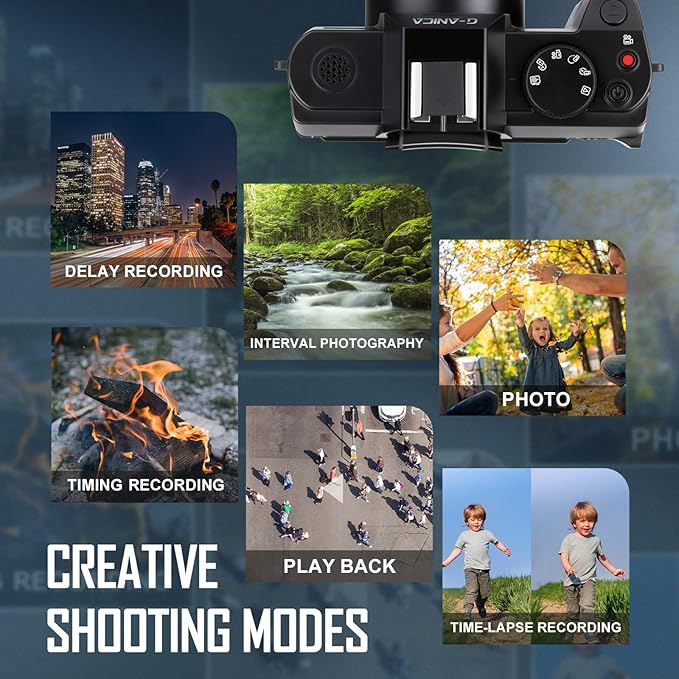 TURE 4K Digital Cameras for Photography, 48MP Vlogging Camera for YouTube with Microphone, WiFi and Tripod Grip, Video Camera with Wide-Angle&Macro Lens, Content Creator Kit & Travel Camera