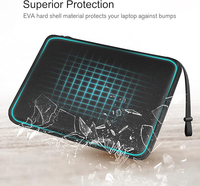 FINPAC Hard Laptop Sleeve Case for 15.3 inch MacBook Air M4 M3 M2 2025 2024, 16.2 inch MacBook Pro M4/M3/M2/M1 Pro/Max A2991 A2780 A2485 A2141, Waterproof Case for Surface Laptop/Book, Black