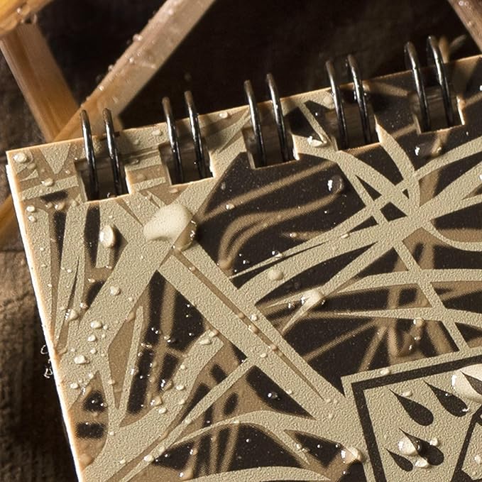 Rite in the Rain Weatherproof Top Spiral Notebook, 3” x 5”, Classic Heritage Grass Camo Cover, Universal Pattern, 3 Pack (No. RG935T-3)