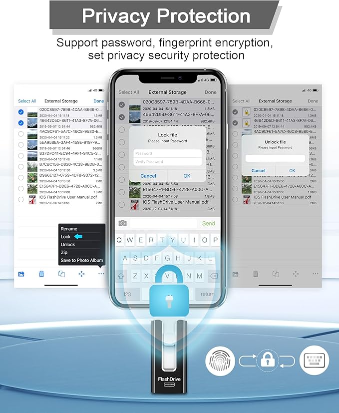 USB Flash Drive 512GB, Photo Stick Memory External Data Storage Thumb Drive Compatible for Phone, Pad, Android, PC and More Devices (Black)