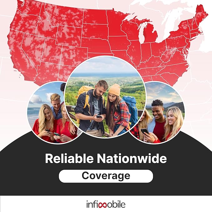 $12.6/Month | Infimobile Prepaid Unlimited Plan: 6 Months | 10GB High-Speed Data Per Month | Unlimited Data Talk & Text | Prepaid Plan Service SIM Card | Nationwide Coverage | 4G, 5G Network
