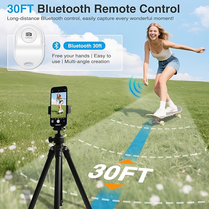 Magnetic Phone Vlog Selfie Monitor Screen - Back Camera Selfie Monitor - 1080P Display can Wirelessly Connect to Mobile Phones - Rear Camera Selfie Screen with Remote Controller(Grey)