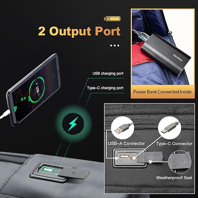 BOPai Slim Laptop Thin Business Backpack with Bottle Holder USB Charging Professional for Men Notebook Work Office Anti Theft Smart Computer 15-15.6 inch Back pack Light Black