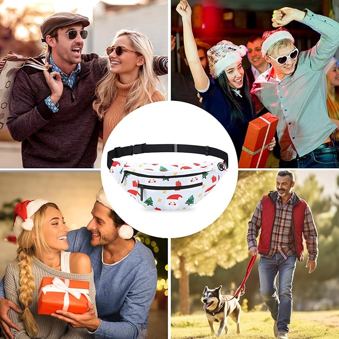 MAXTOP Large Crossbody Fanny Pack with 4-Zipper Pockets,Gifts for Enjoy Sports Festival Workout Traveling Running Casual Hands-Free Wallets Waist Pack Phone Bag Carrying All Phones