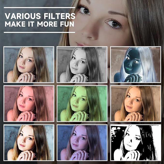 Digital Camera with 3'' Flip Screen 16X Digital Zoom Compact Point and Shoot Camera for Kids, Beginners, 4K Vlogging Camera with 2 Batteries