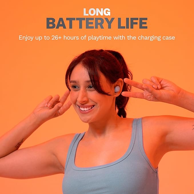 JLab Go Air Pop+ True Wireless Earbuds, in Ear Headphones, Bluetooth Earphones, 35H Playtime Ear Buds, Bluetooth Earbuds with Microphone, USB-C Charging Case, Dual Connect, EQ3 Sound, Light Blue