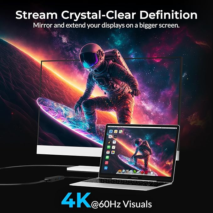 SABRENT USB-C Hub 5-in-1 with 4K HDMI, 100W PD Charging (Input Only), 1x USB 3.0, 2X USB 2.0 – No Data on USB-C Port – Compatible with MacBook, Windows, Linux (HB-TC5P)