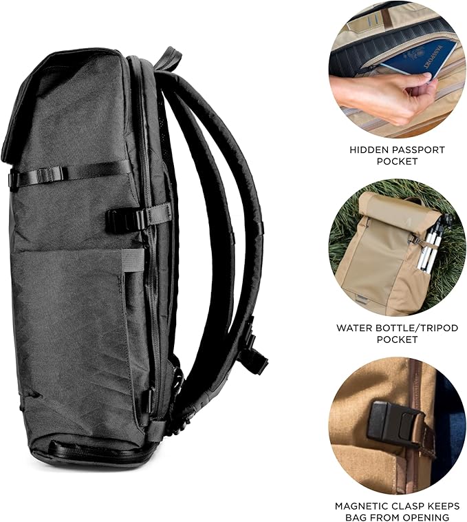 BOUNDARY X-PAC 22L Men's Women's Boundary Backpack Rucksack ERRANT PACK, Black