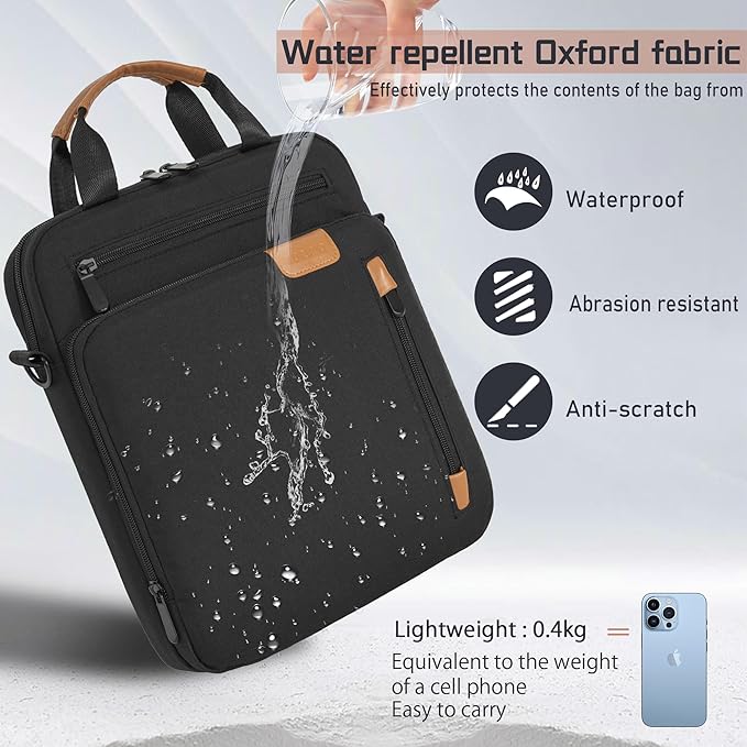 12.9 Inch Tablet Sleeve Bag, Padded Protective Carrying Case for iPad Pro M4 & Air M2 2024, Samsung Galaxy Tab S9 FE+/S9+/S8+/S7 FE/S7+ 12.4" 2022/2023, Surface Laptop Go 12.4"