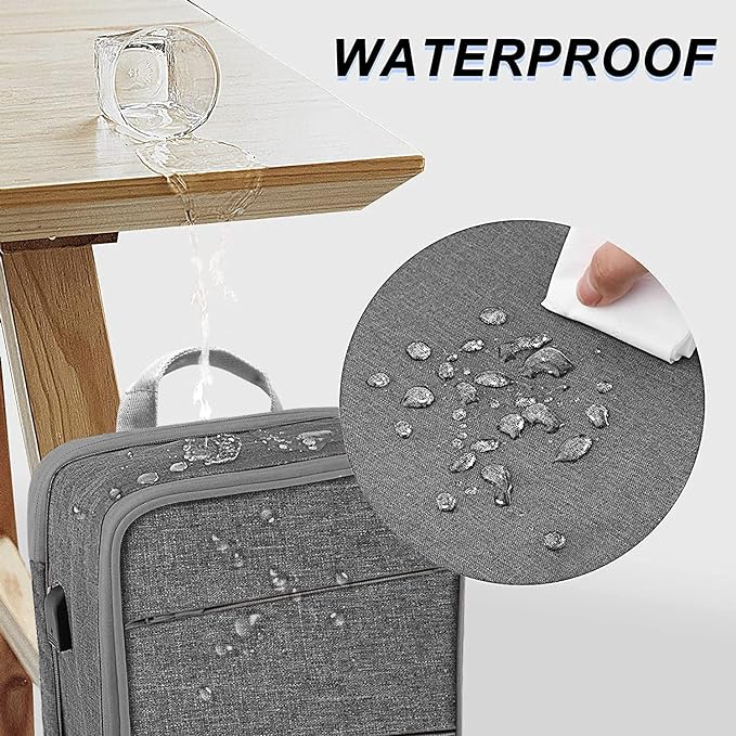 ZINZ Slim & Expandable Laptop Backpack 15 15.6 16 Inch Sleeve with USB Port, Spill-Resistant Notebooks Bag Case for Most 14-16 Inch MacBooks Surface-Books Dell HP Lenovo Asus Computers,D01G01