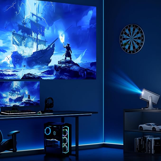 Hisense C2 Pro, Triple Laser Smart Portable Projector, 4K UHD, 2,600 Lumens, 65” – 300”, Dolby Vision, IMAX Enhanced, Sound by JBL, VIDAA OS, Netflix Included, Optical Zoom, Auto Keystone Correction