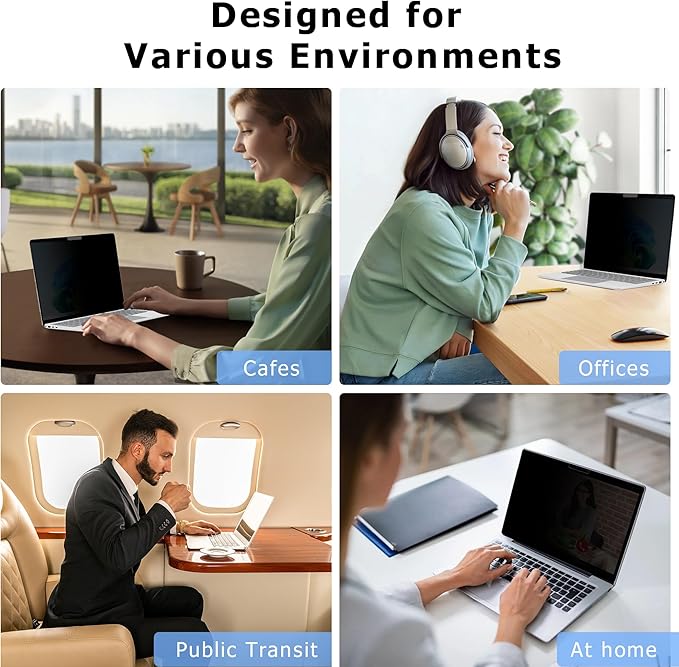 Megoo Privacy Screen for Surface Laptop 13 inch (2025), Magnetic Anti-Spy Film, Anti-Glare, Blue Light Filter, Washable Nano Adhesive, Removable Design