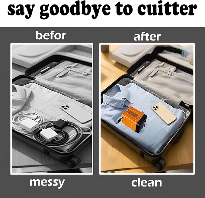 2-in-1 Fast Charging Adapter Compatible with 120W, 2026 New Scalable Retractable 120w Fast Charger Module, All in One Foldable Charging Adapter Wall Plug for Phone, Tablet, Laptops (Black)