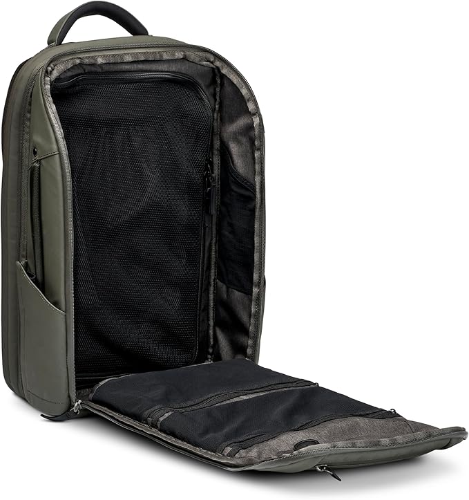 NOMATIC 14L Travel Pack - Water Resistant Laptop Bag - TSA-Ready Expandable Backpack (Olive)