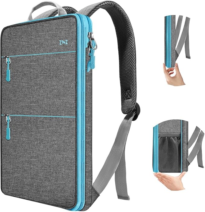 ZINZ Slim & Expandable Laptop Backpack 15 15.6 16 Inch Sleeve with USB Port, Spill-Resistant Notebooks Bag Case for Most 14-16 Inch MacBooks Surface-Books Dell HP Lenovo Asus Computers,LG01Y02