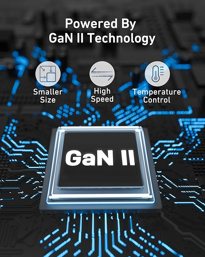 Nekmit 67W Flat USB C Charger Block, 3-Port GaN Fast Wall Charger, USB C Wall Plug for MacBook Pro/Air, iPad, iPhone, Galaxy and More