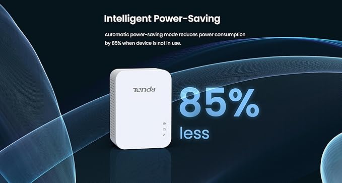 Tenda AV1000 Powerline Adapter Kit with Gigabit Ports, Powerline Extender, Plug and Play, for HD/3D/4K Video Streaming and Gaming (PH3)
