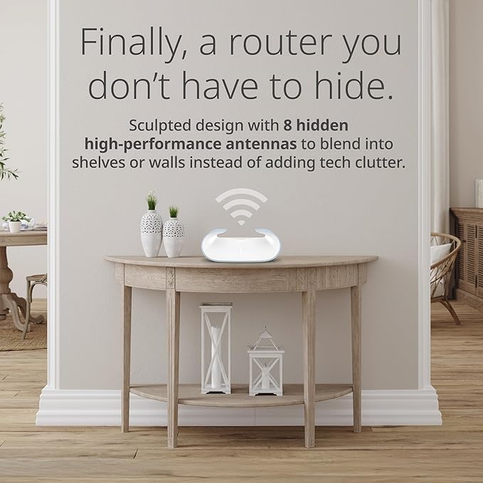 D-Link M60 AX6000 WiFi 6 Mesh Router—Sculpted Décor Ready Design—2.5 Gbps WAN + 4× Gbps LAN—Gaming/Streaming/Internet—Long Range Wireless Self Optimized 360° Coverage—Expandable Mesh—App Control